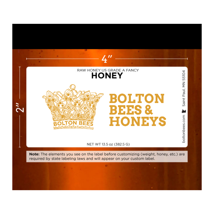 Custom Labeled Honey
